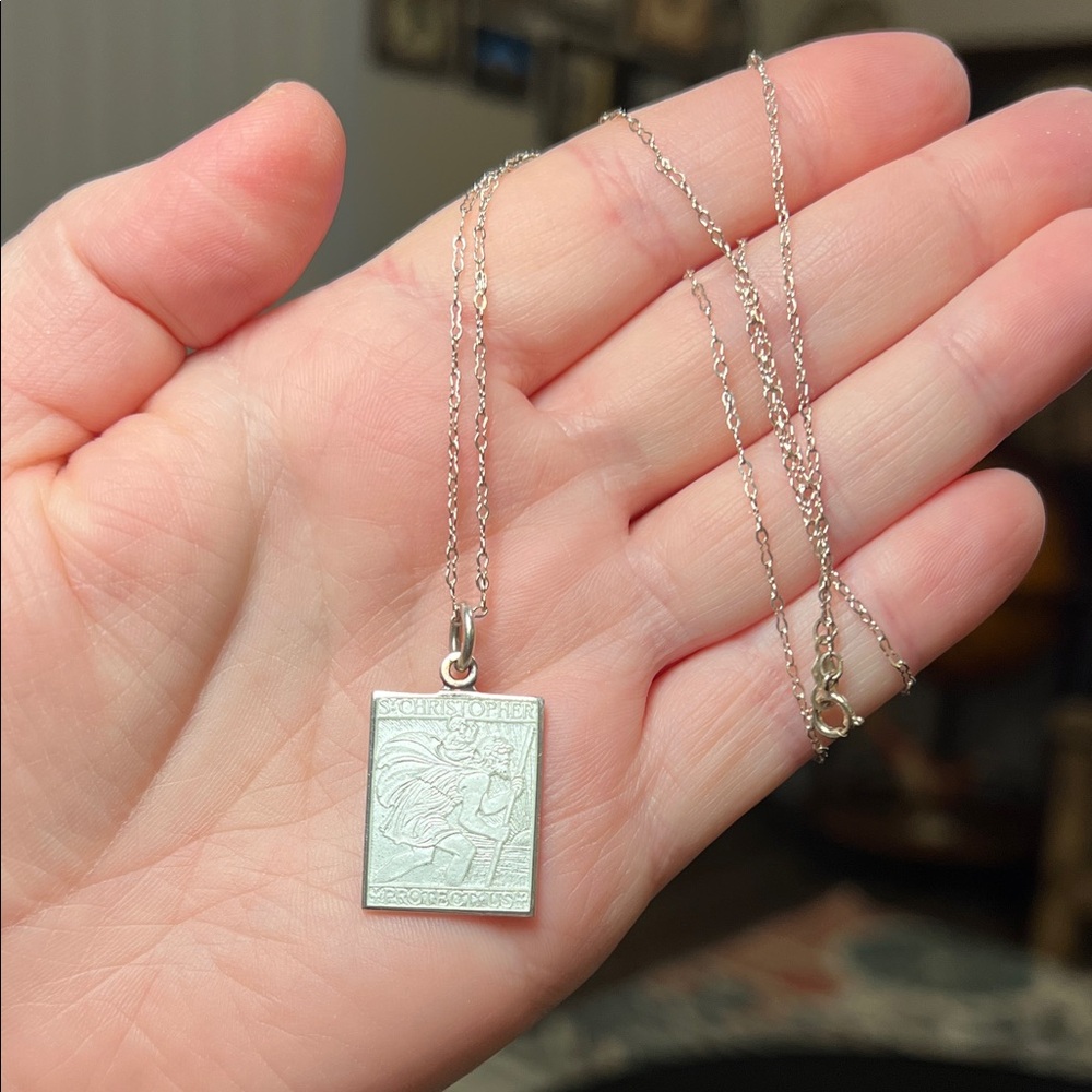 Vintage Charles Thomae St. Christopher Enamel Sterlin… - Gem